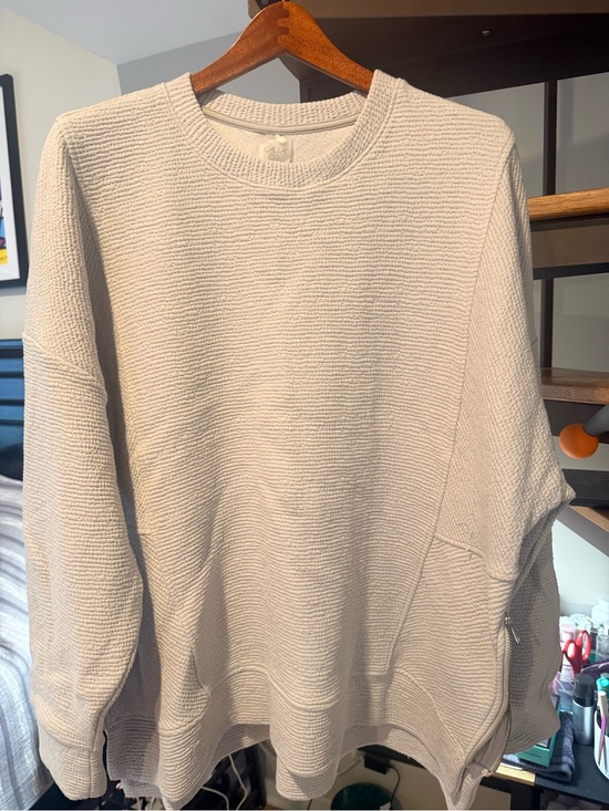 CALIA by Carrie Underwood Tops - Calia Textured Cream Crewneck Sweater